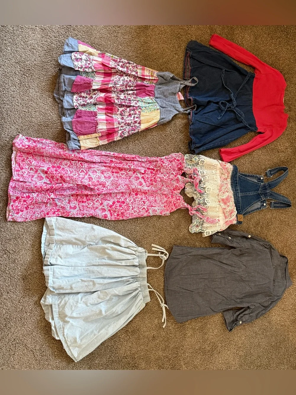 Pastourelle by Pippa and Julie Jordache Dress Overall Jumpsuit Lot Girls 4T 5T